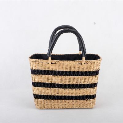 China Wholesale Natural Straw Raffia Summer Fashion Women Shape Rattan Straw Beach Square Tote Handbag for sale