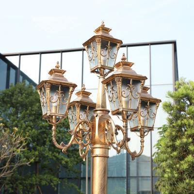 China Europe Popular Classic Landscape Garden Lamp Post Aluminum Light Pole for sale