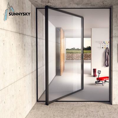 China Sound insulation and exterior modern design heat insulation door pivot waterproof aluminum entry doors for home for sale