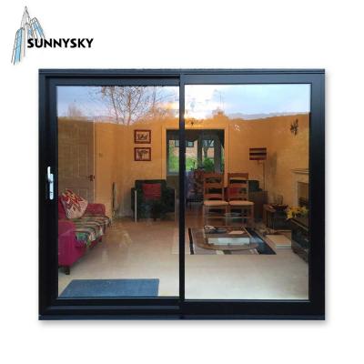 China American High Quality Aluminum Glass Sliding Patio Door Sound Insulation Waterproof Thermal Break Low-E for sale