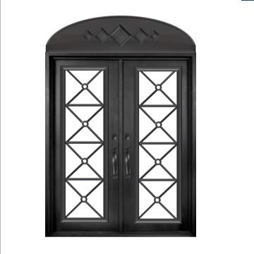 China Sound Insulation And Waterproof Retro Style Designs Bulk Order Residential Wrought Iron Door For Home Design for sale