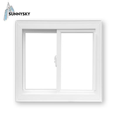 China Folding Screen Sound Insulation Double Vinyl Upvc Sash Sliding Glass Window Cost for sale