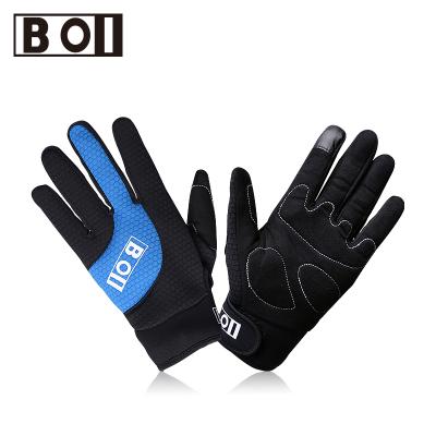 China BOI Touch Screen Sports Gloves Full Finger Cycling Gloves for sale