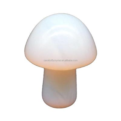 China Europe Hot Sale Natura Opalite Quartz Carved Polished Crystal Mini Mushroom Healing Decorate Reiki for sale