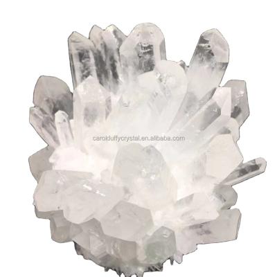 China Wholesale Natural Raw White Transparent Stones Europe Group Crystals Healing for sale