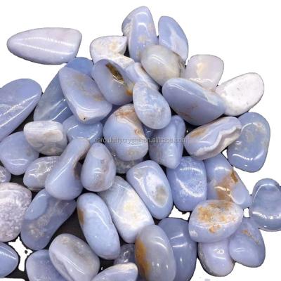 China Wholesale Natural Blue Lace Agate Crystal Quartz Tumbled Gravel Healings Volume From China for sale