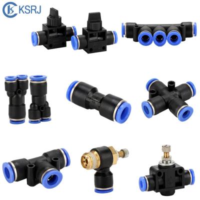 China KS Brand Factory Direct Sale Different TypesPU/PE/PY/PZA BSP Thread Air Connector Plastic Fitting for sale