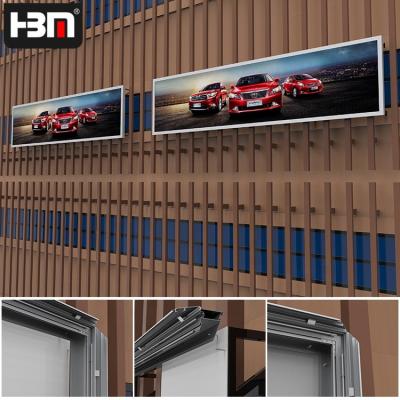 China Advertising display light box factory building project aluminum extrusion snap frame for outdoor wall light box aluminum led light box for sale