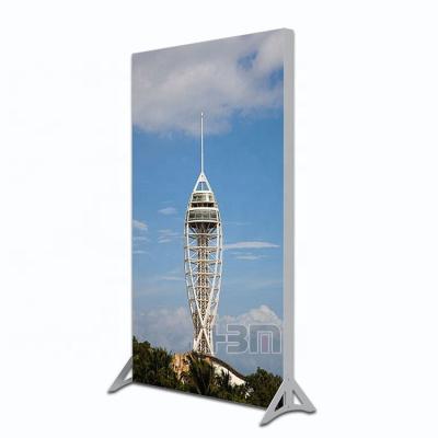 China Seg aluminum extrusion aluminum frame and frame fabric poster cell phone display floor stand case textile side double backlit led lightbox for sale