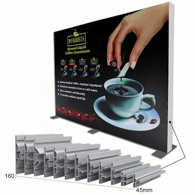 China advertising made brand double sided display frame ceiling light box aluminum tension squares fabric lightbox graphic and special shape for sale