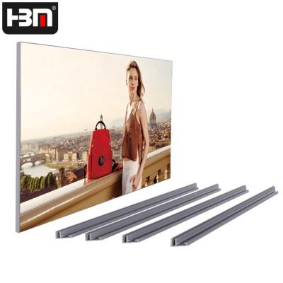 China Factory HBMC-17 textile extrusion frame aluminum profile thin frame frameless display model for light box any shape for sale