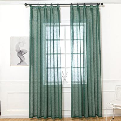 China Blackout Faux Curtains Sheer White Sheer Voile Curtains Semi Sheer Grommet Curtains For Bedroom Living Room for sale