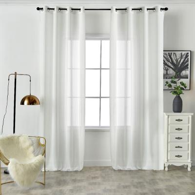 China Blackout Lace Sheer Drapes Window Curtain Panels For Bedroom And Living Room White Sheer Curtains 52 X 84 Inches for sale