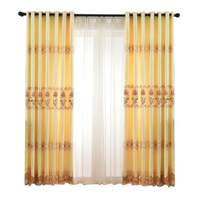 China Blackout Style European Luxury Lace Embroidered Window Curtain For Home Decor for sale