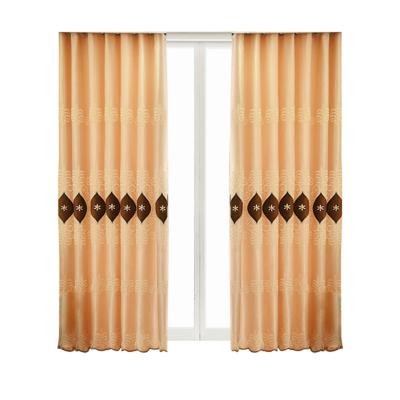 China European Curtain Semi Blackout Blackout Embroidery Polyester Blackout Style Luxury Curtain for sale