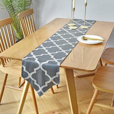 China Hot Selling Simple Geometric Jacquard Pattern Table Runners For Family Dinner/Holiday Party/Wedding/Events/Kitchen Decor for sale