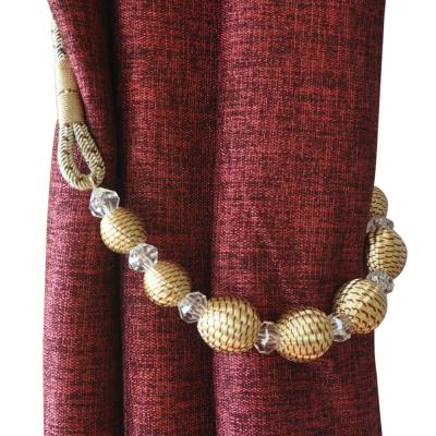 China CLASSIC Classic Home Curtain Accessories Decoration Tieback Red Golden Curtain Tiebacks for sale