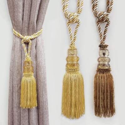 China Handmade CLASSIC Curtain Tiebacks Elegant Curtain Tie Backs Barriers With Tassel For Home Office for sale