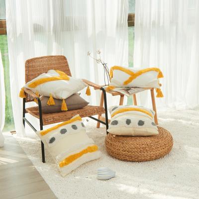 China PORTABLE Decorative Home Decor Tile Embroidery Tuft Cover Luxury 3D Pillow Cushion Cover 45x45/30X50cm For Bed Sofa Chair for sale