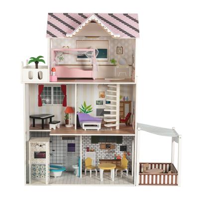 China New Design Morden Dream Cartoon Toy Doll House Wooden Villa for sale