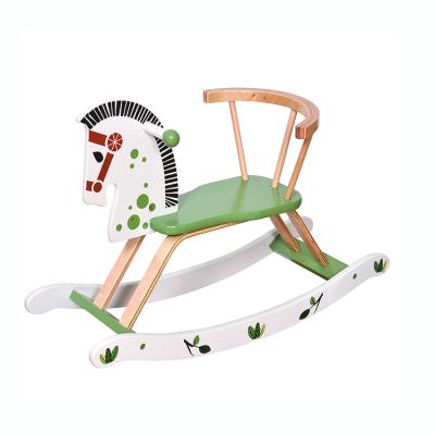 China Lovely Baby Design Wooden Rocking Horse Toy Flow Age 3-8 Years Old for sale