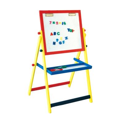 China White Box+Color Flag Fashion MDF Girls Toy Portable Tabletop Wooden Magnetic Art Easel For Kids Boys for sale