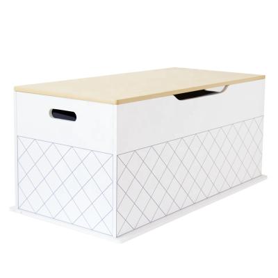 China Something can be placed in High Quality Storage MDF Kid's Toy StorageModern White Large Box Trash Can Chest for sale