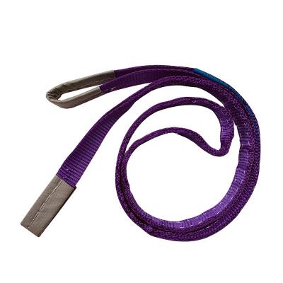 China 100% Polyester Lift Sling Ties DUMEI 1T Eye Lift Buckle Heavy Duty Flat Polyester Webbing Down Sling Tow Strap Tree Saver Recovery for sale