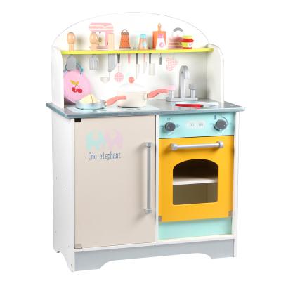 China Children play new hot sale item role play wooden kitchen cooking toys set wooden toy kitchen wooden cooking toy cooking kitchen for sale