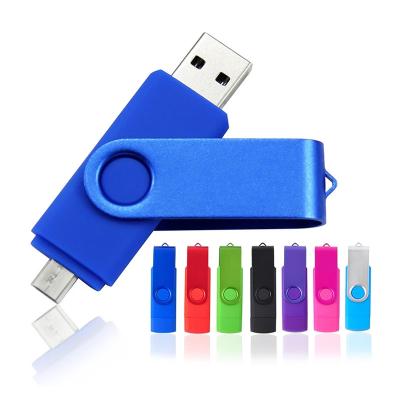 China Best USB Memory Stick 8GB 16GB 32GB 64GB 2-in-1 Metal Plastic Customizable OTG USB Mobile Flash Drive for sale