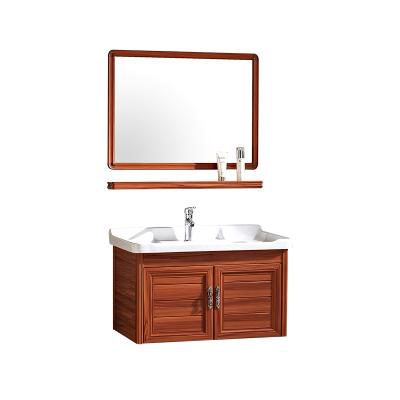 China Environmental Friendly Aluminum Bathroom Single Sink +waterproof+fireproof Antique Lavatory Vanity With Mirror And Shelf Bathroom Vanity And Sink Cabinet Set With Shelf for sale