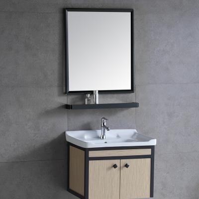 China Cheap Environmental Friendly Vanity Cabinet Wood Furniture Bathroom Mirror Cabinet Wash Hand Basin Cabinet Hotel Wall Mounted Toilet Equipment for sale