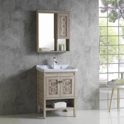 China Fashionable Carbon Fiber Top Enviroment Friendly Bathroom Vaniti Set Bathroom Cabinet Units Basin Bathroom Cabinet Plastic Vanity for sale