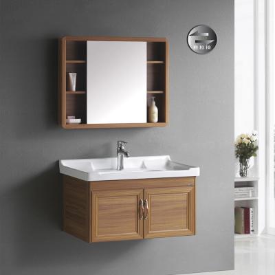 China Environmentally friendly modern style bathroom cabinet bathroom mirror eye-catching cabinets with basin made in Chaozhou carbon fiber bathroom cabinet for sale