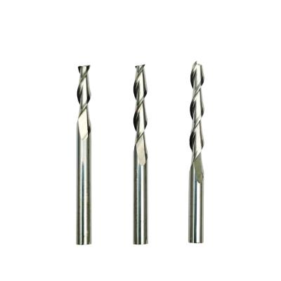 China CNC Machining Carbide 2 Flute Spiral End Mill Wood Engraving Milling Solid Bit for sale