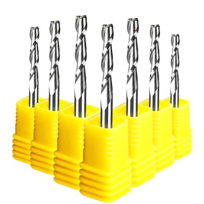 China CNC Machining 6mm Spiral Cutter Bit Carbide End Mill Router Milling Solid Bit Set For Wood for sale