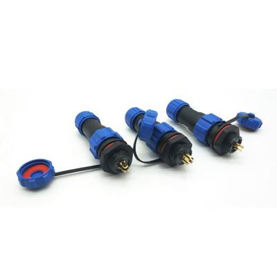 China Industrial Waterproof Power Set IP67 Plug 4 Pin Male Female Power Connector for sale