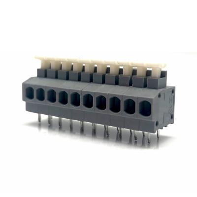 China PA66 UL94 V-0 235-5.0 Screwless Spring Cage Terminal Block 20-14AWG for sale