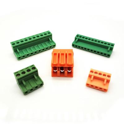 China low voltage male and female 5.08mm 7.62mm pluggable terminal block 28-12AWG for sale