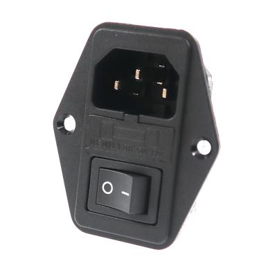 China Residential / General Purpose 3-in-1 AC Power Outlet With Fuse And Rocker Switch for sale