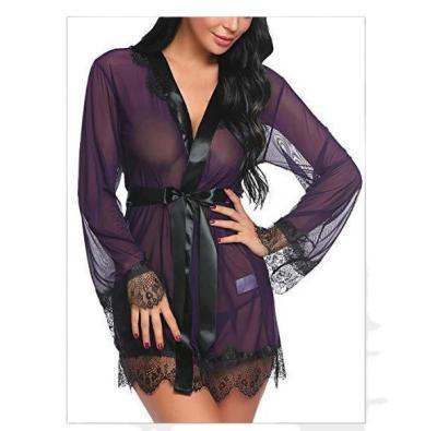 China Wholesales high quality QUICK DRY lace up plus size lace nightgown lingerie for sale