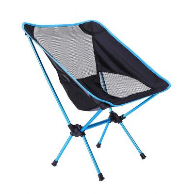 China Fishing Camping Hiking Manufacturers Supply Outdoor Folding Camping Portable Beach Chair Aluminum Alloy Folding Moon Chair for sale