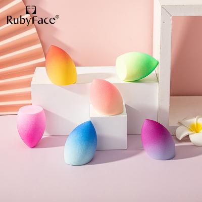 China Makeup Tools Latex Gradient Wet and Dry Makeup Tools Non Cut Sponge Powder Blast Beauty Egg Diagonally for sale