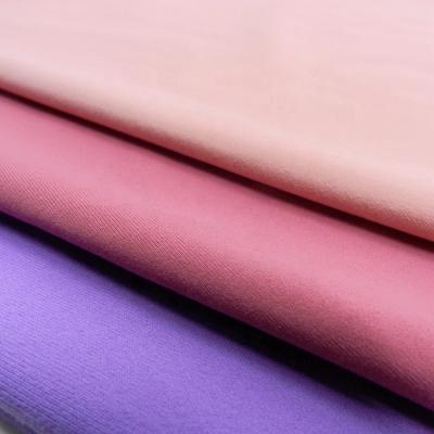 China Sustainably high quality 4 way super stretch knitted plain nylon lycra fabric spandex leggings fabric for sports wear yoga wear for sale