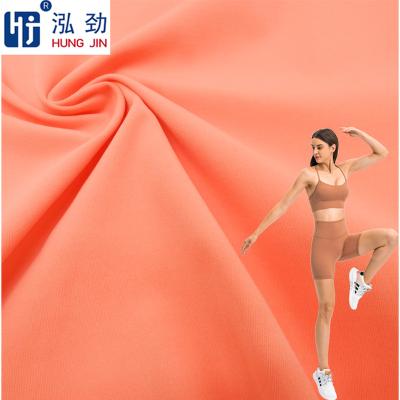 China Double Hex Stock Lycra Anti Pill Fabric 80nylon 20spandex Yoga Textiles Recycled Fabric Leggings For Sports for sale