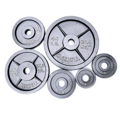 China Best Quality Unified Weight Fitness Universal Weightlifting Equipment Barbell Cast Iron Competitive Plates for sale