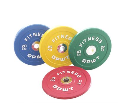 China Universal Barbell Bumper Color Weightlifting Plates Competition Fitness Rubber Bumper Dish for sale