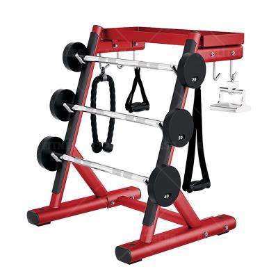 China Small Barbell Storage Bar Gym Equipment Multifunctional Gym Barbell Frame Commercial Fixed Barbell Rack for sale