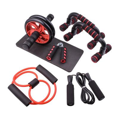 China Portable Gym Home Workout Abdominal Muscle Training Equipment Trainer Kit Portable Exercise Roller and Lift Up Bar Set for sale