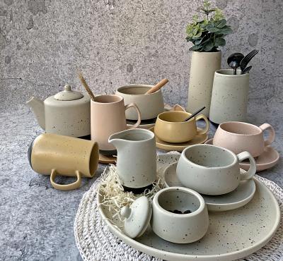 China Wholesale High Quality Viable Custom Design Unique Nordic Rustic Ceramic Dinnerware Set Dinnerware Set For Wedding Home Serving for sale